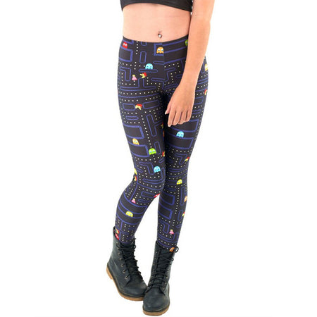 Imitation Denim Printed Leggings