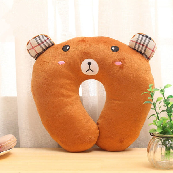 Comfortable Multi-Color Cartoon Animal U Shaped Travel Neck Pillow - ilovealma