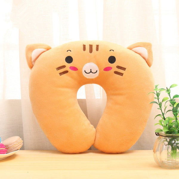 Comfortable Multi-Color Cartoon Animal U Shaped Travel Neck Pillow - ilovealma