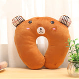 Comfortable Multi-Color Cartoon Animal U Shaped Travel Neck Pillow - ilovealma