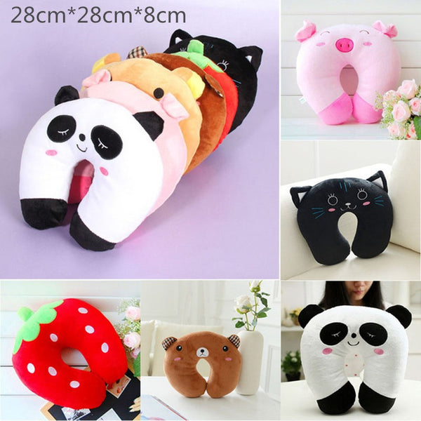 Comfortable Multi-Color Cartoon Animal U Shaped Travel Neck Pillow - ilovealma