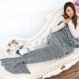Super Soft Yarn Knitted Mermaid Tail Blanket