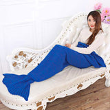 Super Soft Yarn Knitted Mermaid Tail Blanket