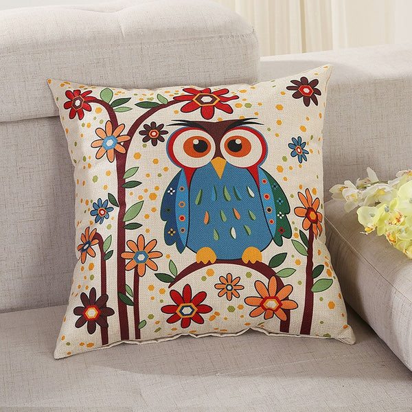 Cartoon Animal Linen Hold Pillow - ilovealma