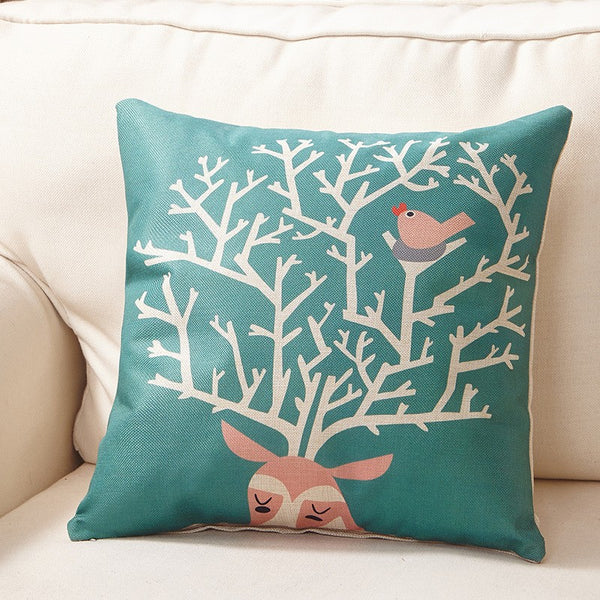 Cartoon Animal Linen Hold Pillow - ilovealma
