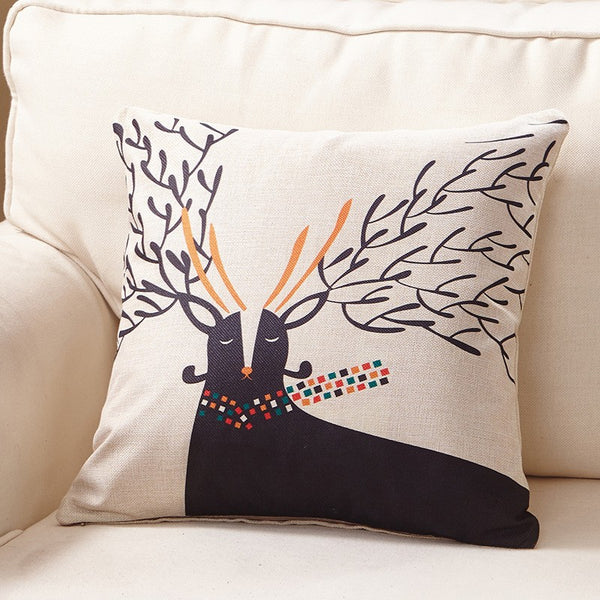 Cartoon Animal Linen Hold Pillow - ilovealma