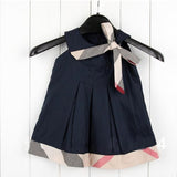 British Style Bowknot Girls Dress - ilovealma