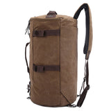 Large Capacity Travel Mountaineering Canvas Bucket Shoulder Backpack Bags