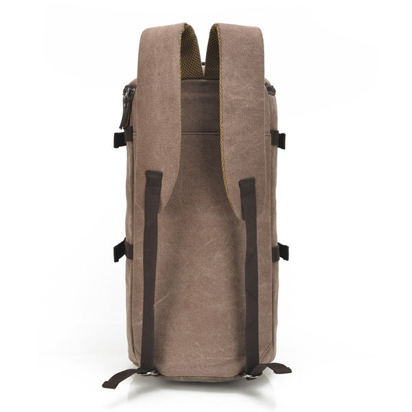 Large Capacity Travel Mountaineering Canvas Bucket Shoulder Backpack Bags