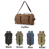 Large Capacity Travel Mountaineering Canvas Bucket Shoulder Backpack Bags