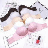 Pink Shell Push Up Steel Free Bra