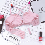 Pink Shell Push Up Steel Free Bra