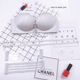 Gray Shell Push Up Steel Free Bra