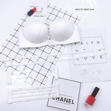 Gray Shell Push Up Steel Free Bra