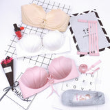 Gray Shell Push Up Steel Free Bra