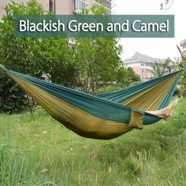270*140cm Backpacking Hammock - Portable Nylon Parachute Outdoor Double Hammock - ilovealma