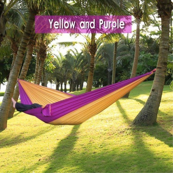 270*140cm Backpacking Hammock - Portable Nylon Parachute Outdoor Double Hammock - ilovealma