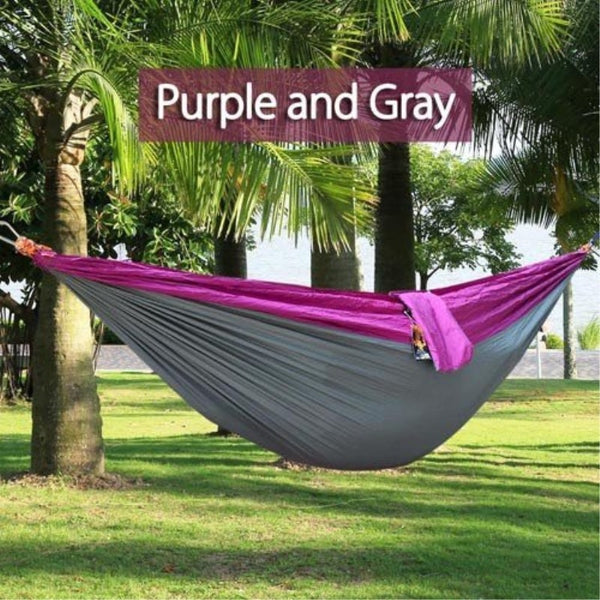 270*140cm Backpacking Hammock - Portable Nylon Parachute Outdoor Double Hammock - ilovealma