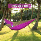 270*140cm Backpacking Hammock - Portable Nylon Parachute Outdoor Double Hammock - ilovealma
