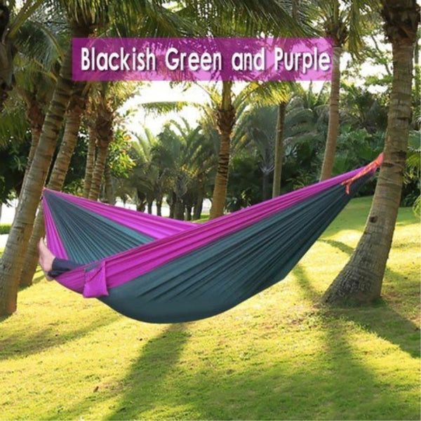 270*140cm Backpacking Hammock - Portable Nylon Parachute Outdoor Double Hammock - ilovealma