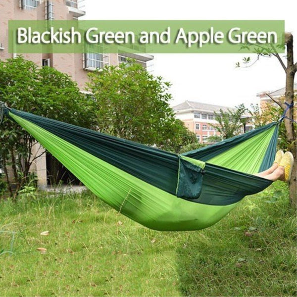 270*140cm Backpacking Hammock - Portable Nylon Parachute Outdoor Double Hammock - ilovealma