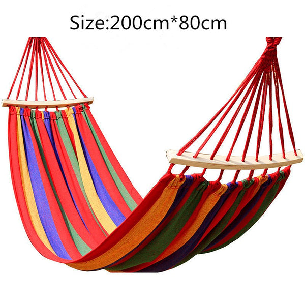 200*80cm Backpacking Hammock - Portable Canvas Parachute Outdoor Single Hammock - ilovealma