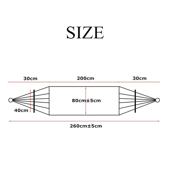 200*80cm Backpacking Hammock - Portable Canvas Parachute Outdoor Single Hammock - ilovealma