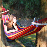 200*80cm Backpacking Hammock - Portable Canvas Parachute Outdoor Single Hammock - ilovealma