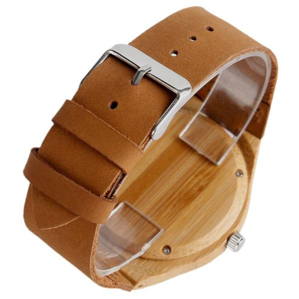 Bamboo Analog Quartz Nature Wood Wrist Watch - ilovealma