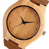 Bamboo Analog Quartz Nature Wood Wrist Watch - ilovealma
