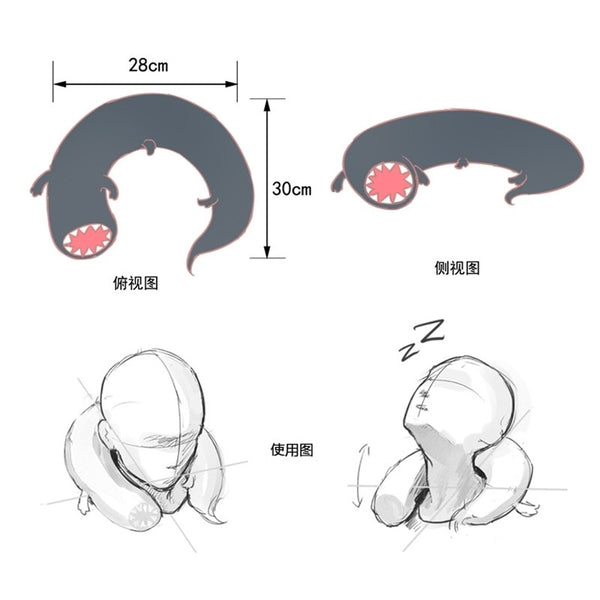 Anime Miyazaki Hayao Spirited Away Plush Toy Pillow Neck U-Shape - ilovealma