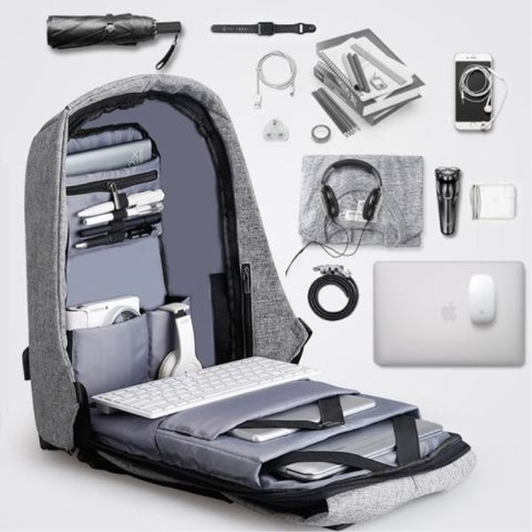 Antitheft External USB Charging Backpack 16inches - ilovealma