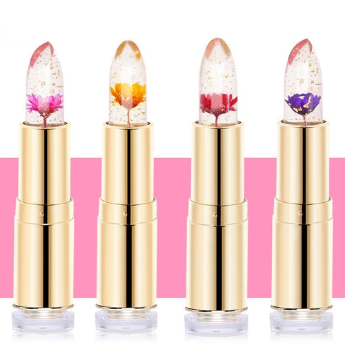 4 Colors Flower Jelly Lipstick Temperature Change Lipsticks - ilovealma