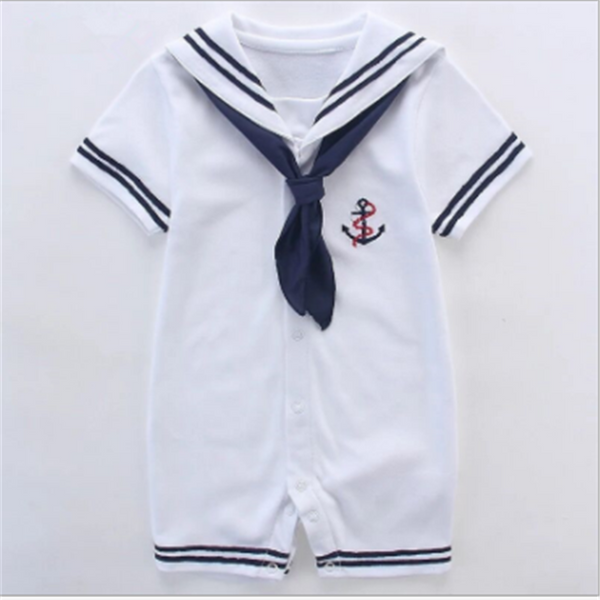 Baby Short-Sleeved Naval Style Piecemeal - ilovealma