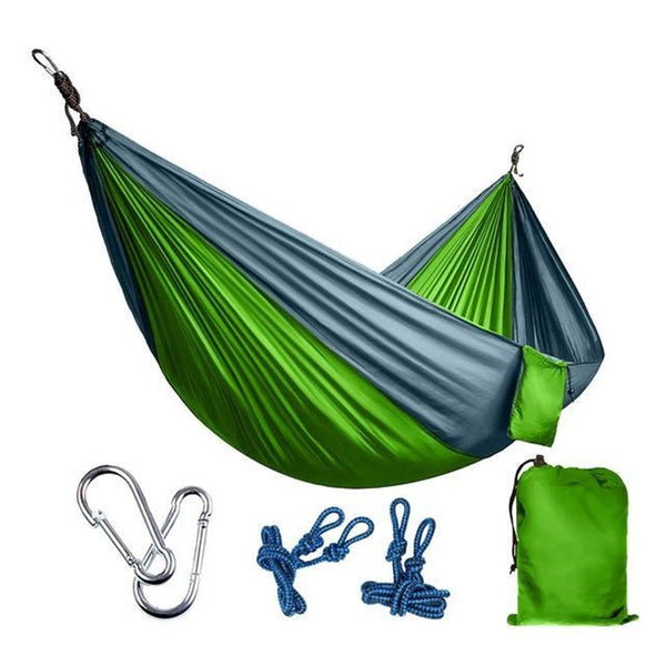 270*140cm Backpacking Hammock - Portable Nylon Parachute Outdoor Double Hammock - ilovealma