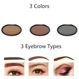 3 Shapes Simple And Quick Waterproof Eyebrow Powder - ilovealma