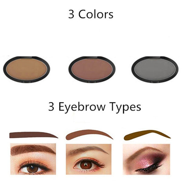 3 Shapes Simple And Quick Waterproof Eyebrow Powder - ilovealma