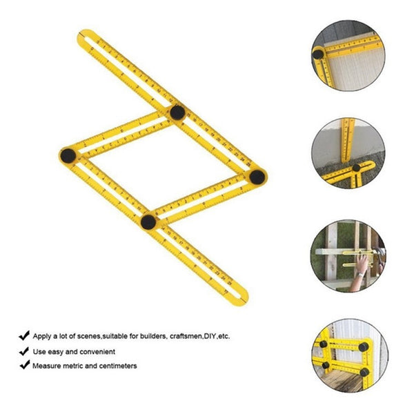 Plastic Multifunction Four Folding Measuring Scale