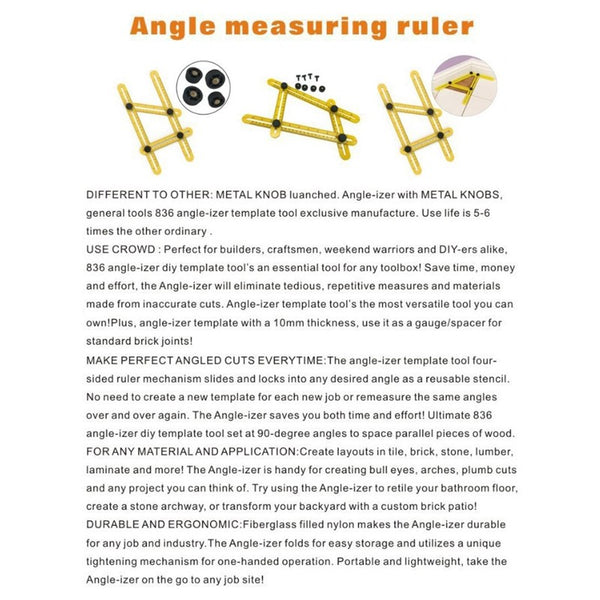 Plastic Multifunction Four Folding Measuring Scale