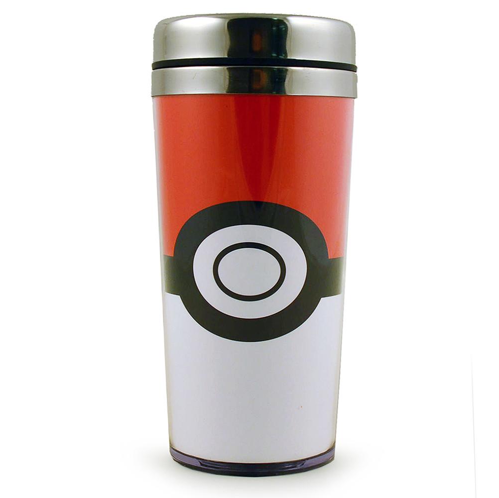 Pokemon Pikachu Stainless Steel Travel Mug - Pokeball Design