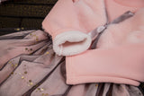 Bear Leader Grils Dress 2016 New Winter Dresses Children Clothing Princess Dress Pink Long Sleeve Wool Bow Design Girls Clothes - ilovealma
