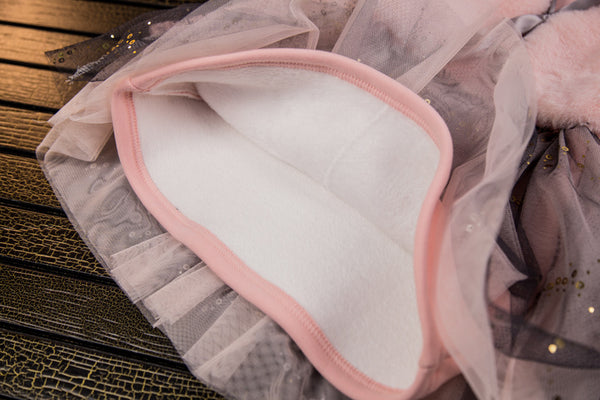 Bear Leader Grils Dress 2016 New Winter Dresses Children Clothing Princess Dress Pink Long Sleeve Wool Bow Design Girls Clothes - ilovealma
