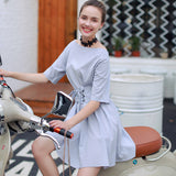 Fashion Women Dress Vintage Mini Summer Dress 2017 Vestidos Office Dress A-line Slim Tunic Dress