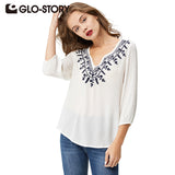 Vintage Blouse with Embroidery Design
