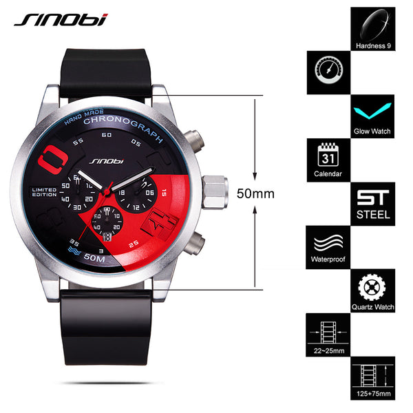 SINOBI Fast & Furious Chronograph Quartz Watch
