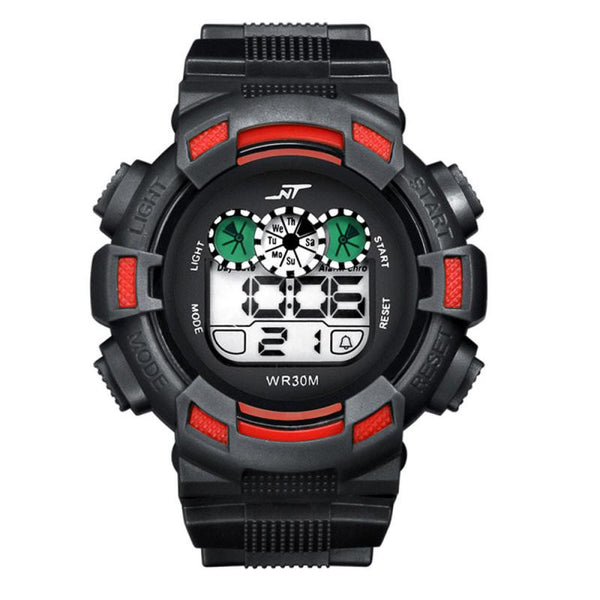 Waterproof Luminous display Mens LED Digital Date Alarm Waterproof Rubber Sports Army Watch Wristwatch Water Resistant #YYW