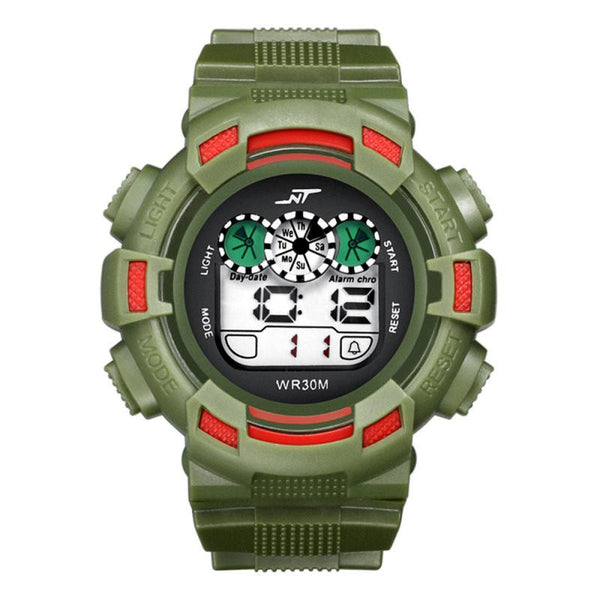 Waterproof Luminous display Mens LED Digital Date Alarm Waterproof Rubber Sports Army Watch Wristwatch Water Resistant #YYW