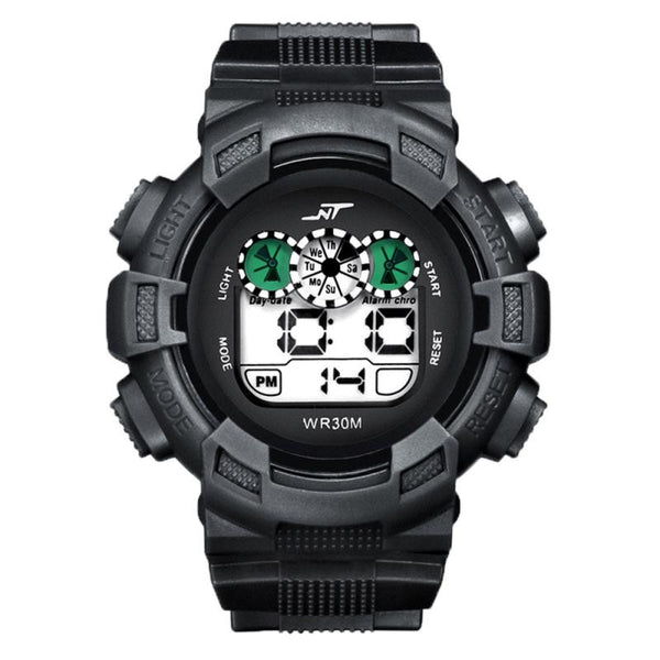 Waterproof Luminous display Mens LED Digital Date Alarm Waterproof Rubber Sports Army Watch Wristwatch Water Resistant #YYW