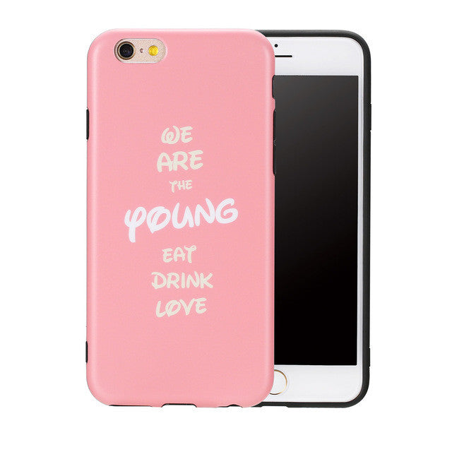 Letters Printed Cases For iphone 7 / 6 / 6S / Plus