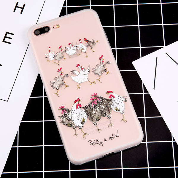 Cartoon Rooster Case For iPhone Models